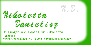 nikoletta danielisz business card